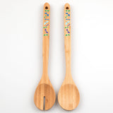 Bamboo Serving Spoon Set - Set of 2 - Aaria Tees Aaria Tees