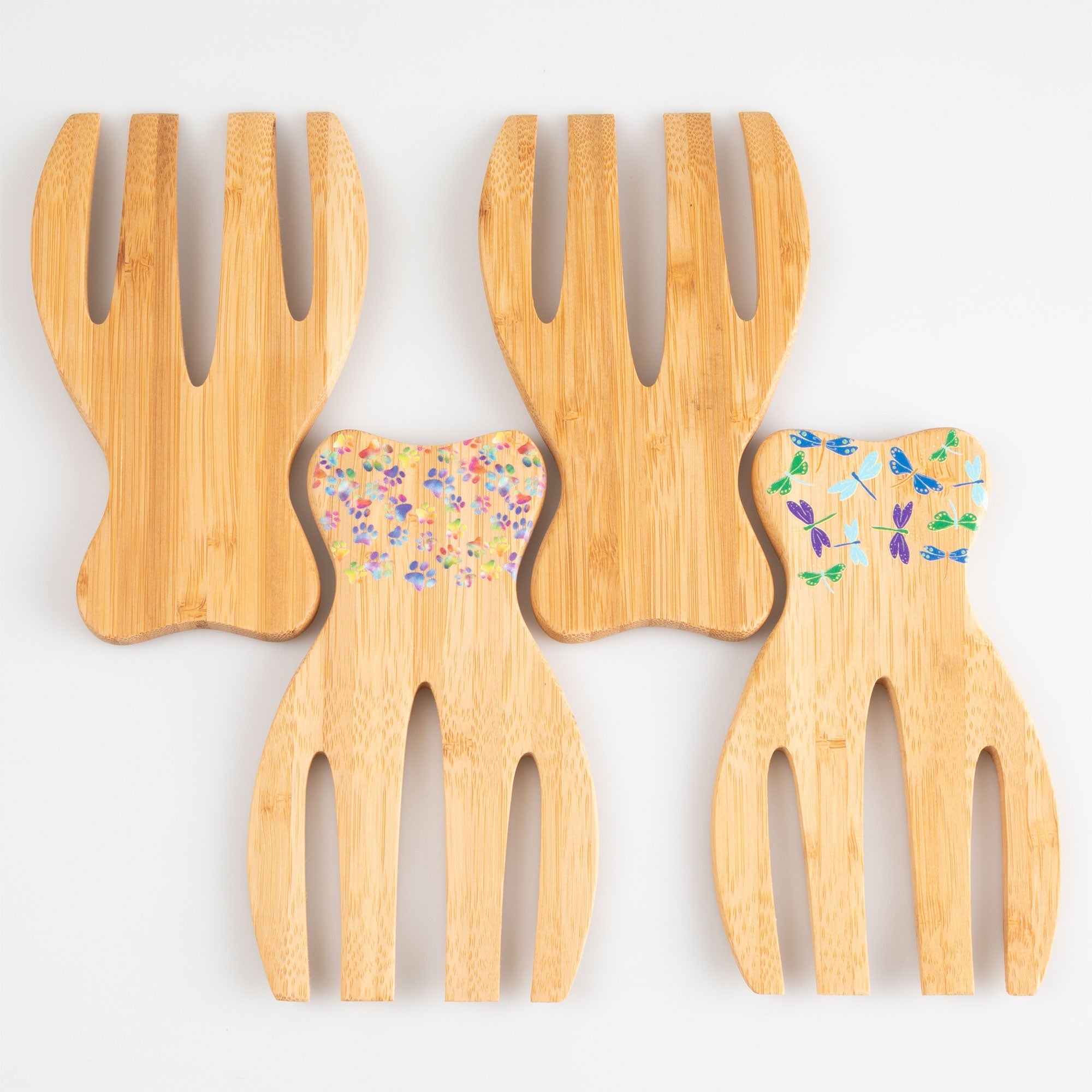 Bamboo Bear Claw Salad Serving Set - Aaria Tees Aaria Tees