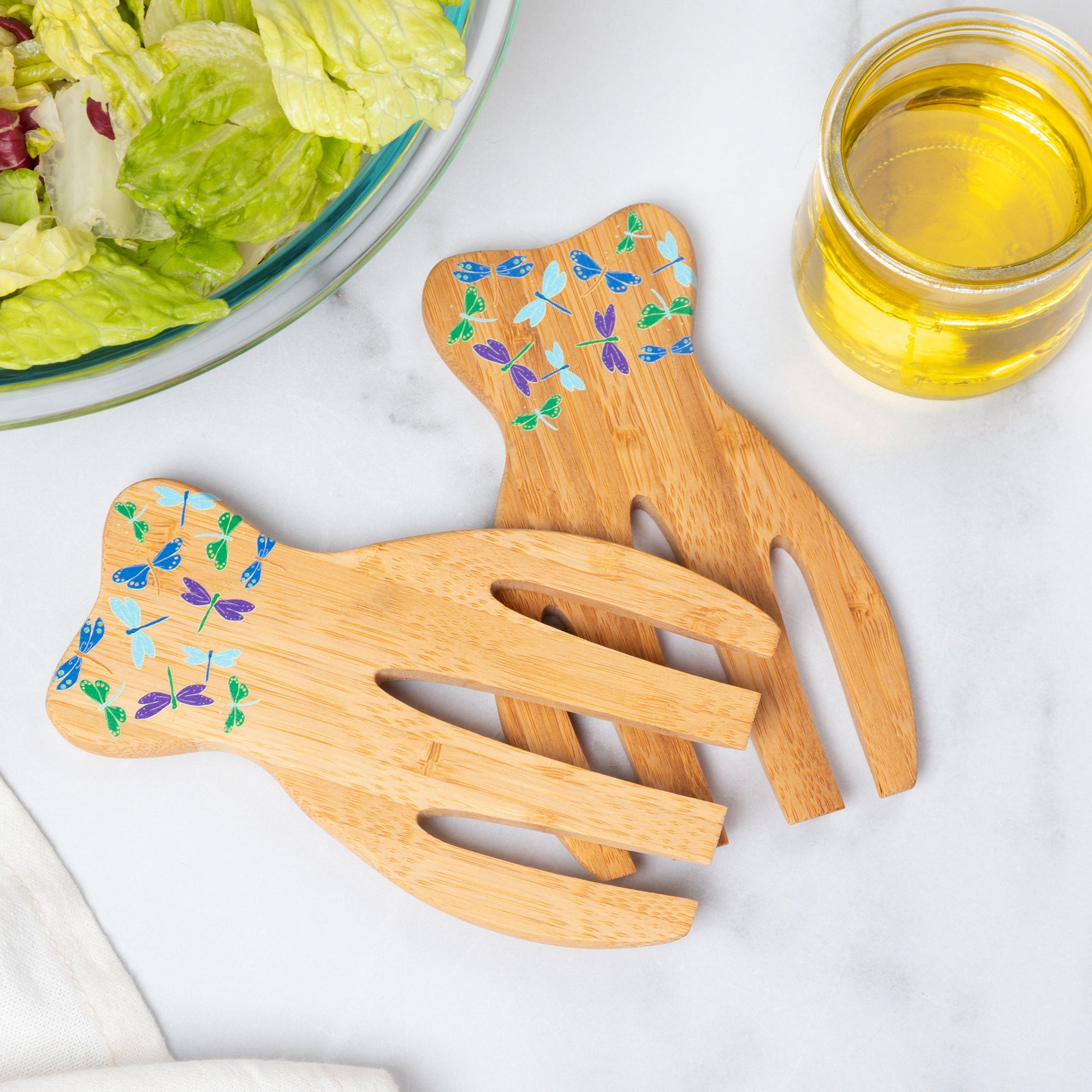 Bamboo Bear Claw Salad Serving Set - Aaria Tees Aaria Tees