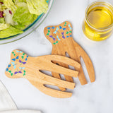 Bamboo Bear Claw Salad Serving Set - Aaria Tees Aaria Tees