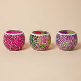 Mosaic Votive Holders - Set of 3 - Aaria Tees Aaria Tees