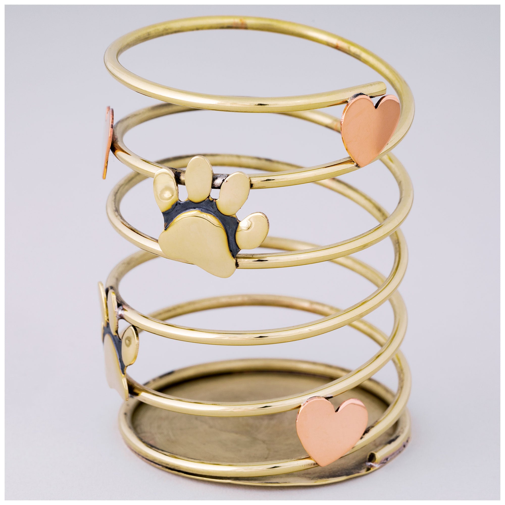 Paws & Hearts Mixed Metal Wire Pencil Cup - Aaria Tees Aaria Tees