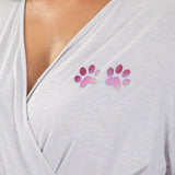 Paw Print Jersey Knit Robe - Aaria Tees Aaria Tees
