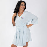 Floral Butterflies Jersey Knit Robe - Aaria Tees Aaria Tees
