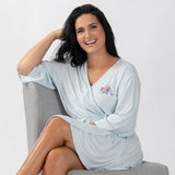 Floral Butterflies Jersey Knit Robe - Aaria Tees Aaria Tees