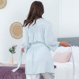 Floral Butterflies Jersey Knit Robe - Aaria Tees Aaria Tees