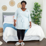 Floral Butterflies Jersey Knit Robe - Aaria Tees Aaria Tees