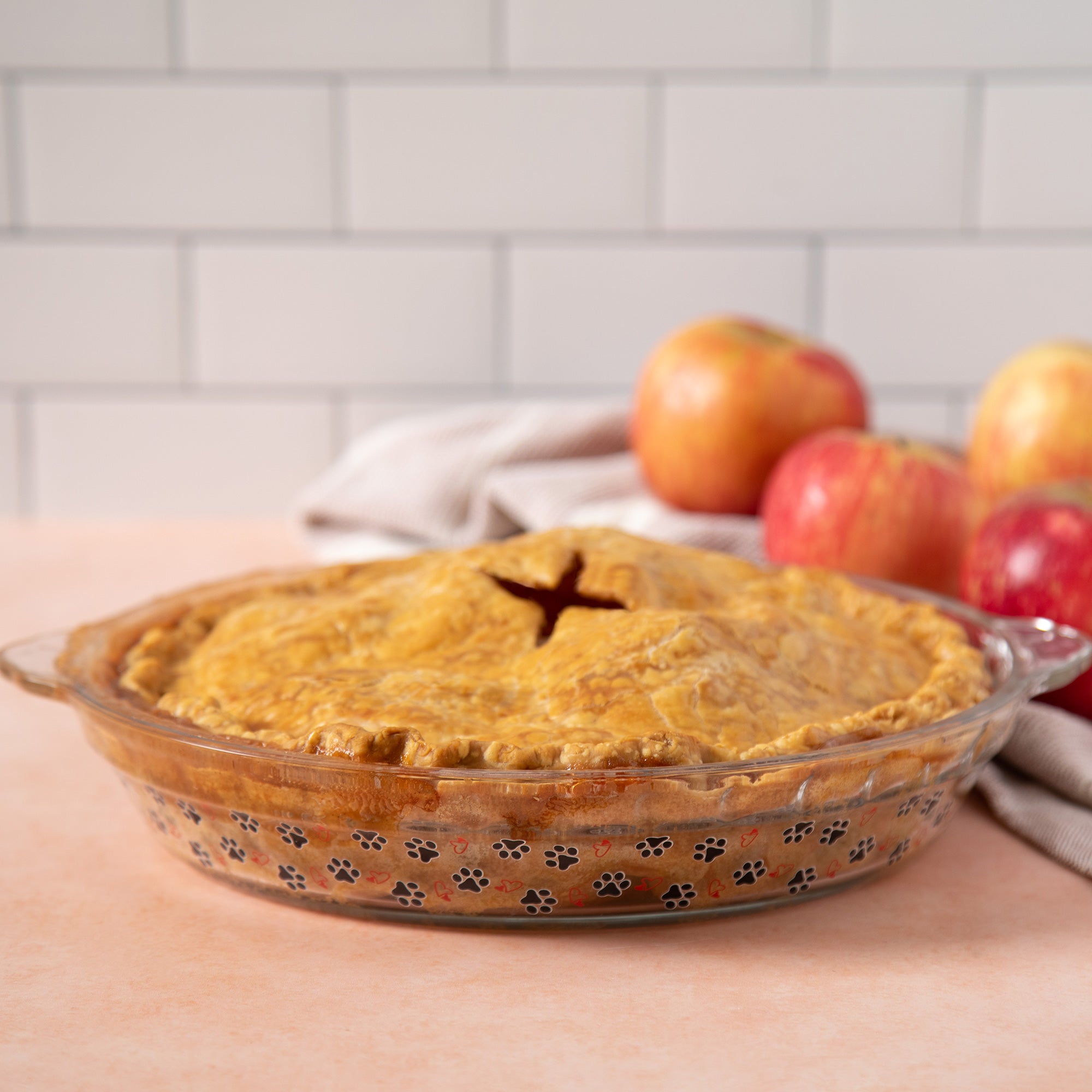Paws Delight Glass Pie Plate - Aaria Tees Aaria Tees