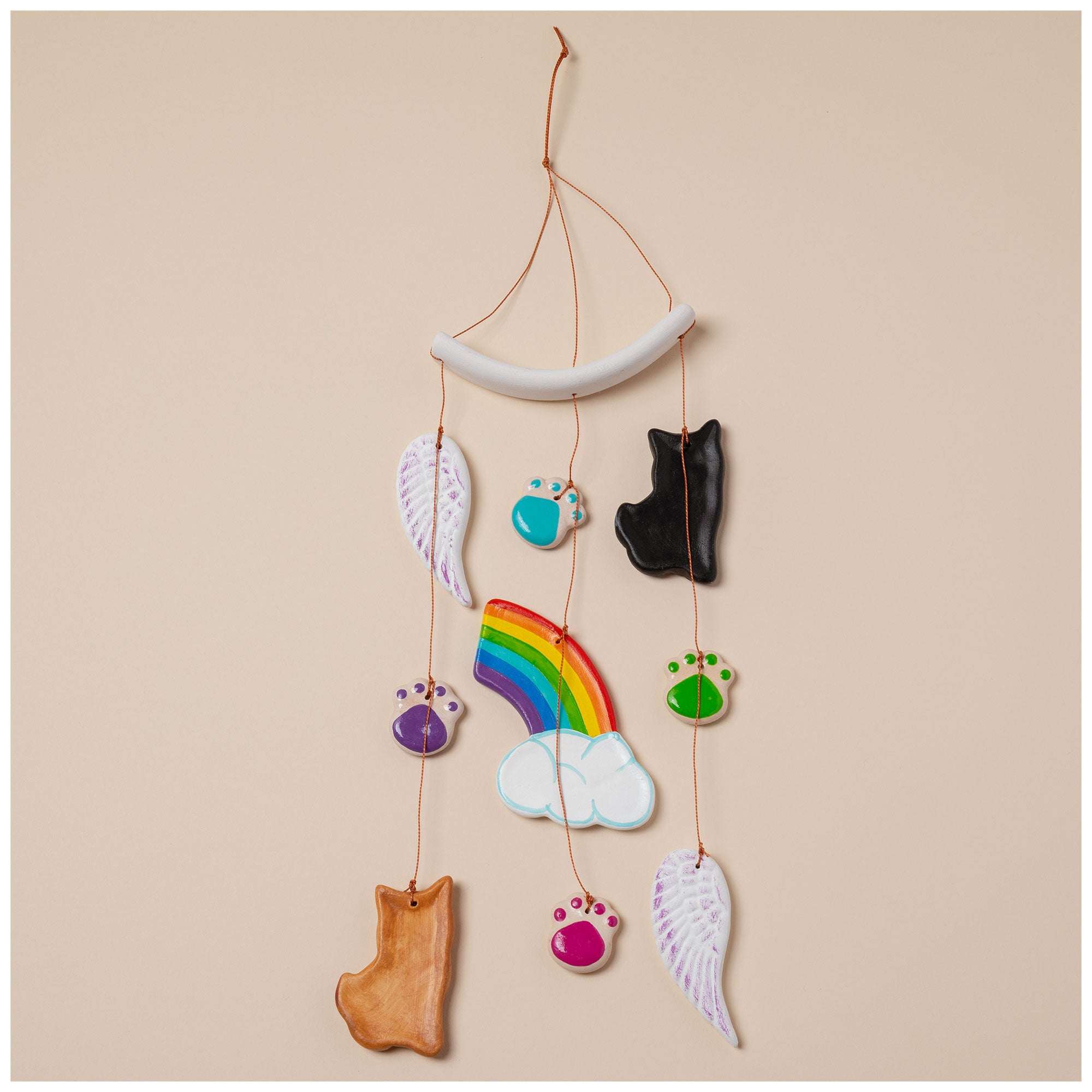 Rainbow Bridge Pet Memorial Ceramic Wind Chime - Aaria Tees Aaria Tees