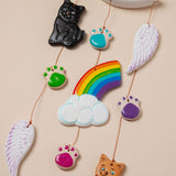 Rainbow Bridge Pet Memorial Ceramic Wind Chime - Aaria Tees Aaria Tees