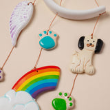 Rainbow Bridge Pet Memorial Ceramic Wind Chime - Aaria Tees Aaria Tees