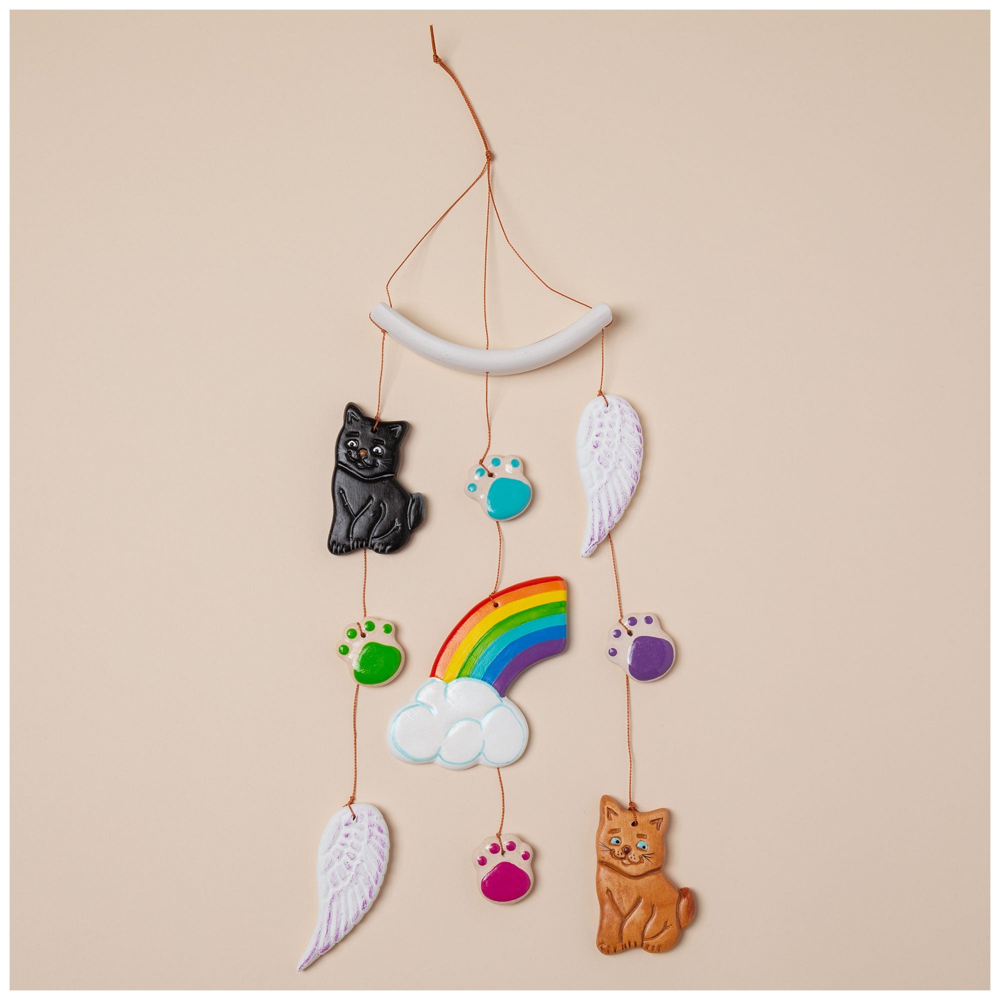 Rainbow Bridge Pet Memorial Ceramic Wind Chime - Aaria Tees Aaria Tees