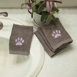 Embroidered Paw Wash Cloth - Set of 4 - Aaria Tees Aaria Tees