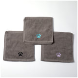 Embroidered Paw Wash Cloth - Set of 4 - Aaria Tees Aaria Tees
