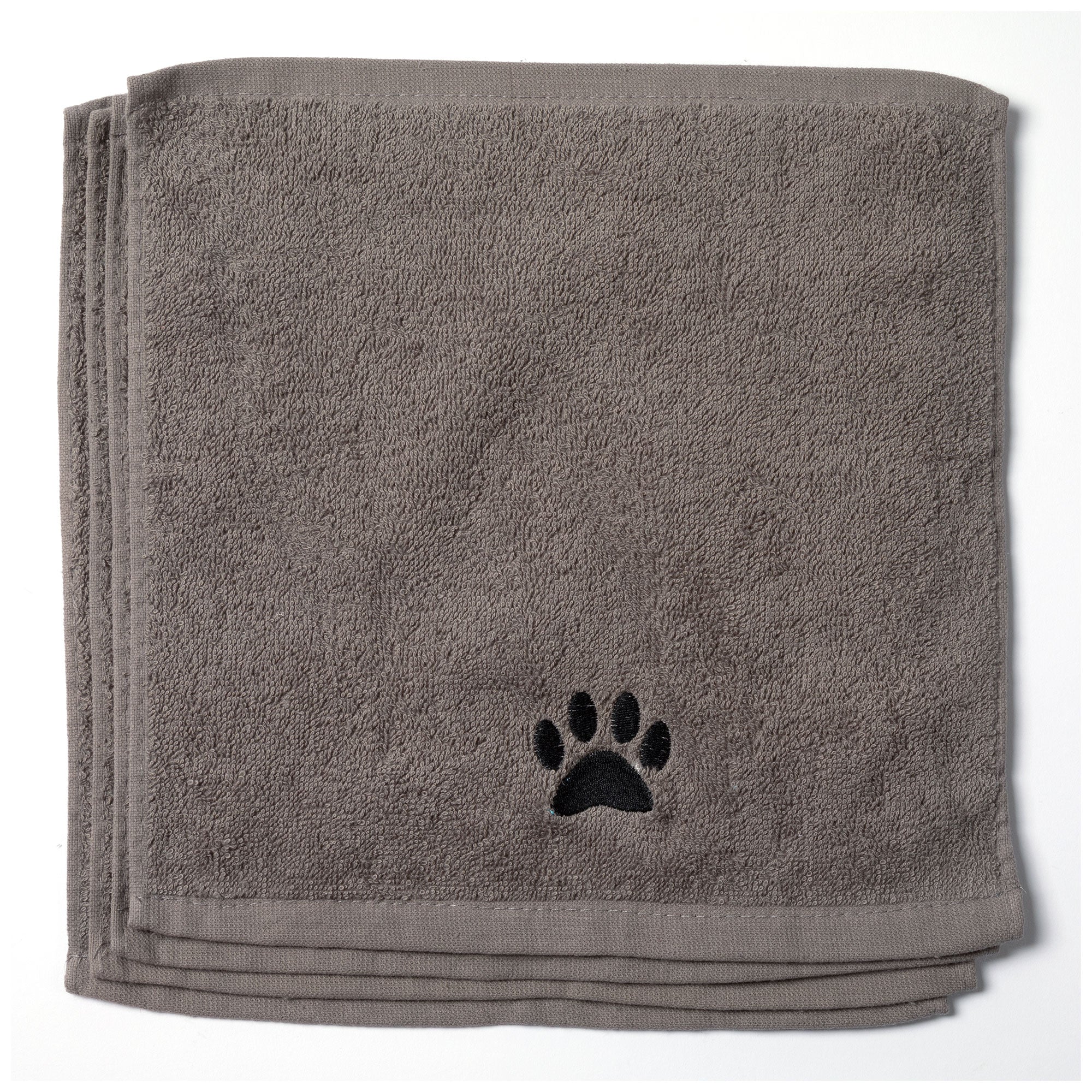 Embroidered Paw Wash Cloth - Set of 4 - Aaria Tees Aaria Tees