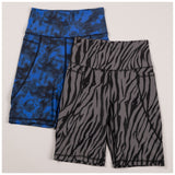 Into the Wild High Waisted Bike Shorts - Aaria Tees Aaria Tees