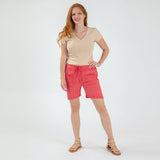 Eyelet Embroidered Relaxed Shorts - Aaria Tees Aaria Tees
