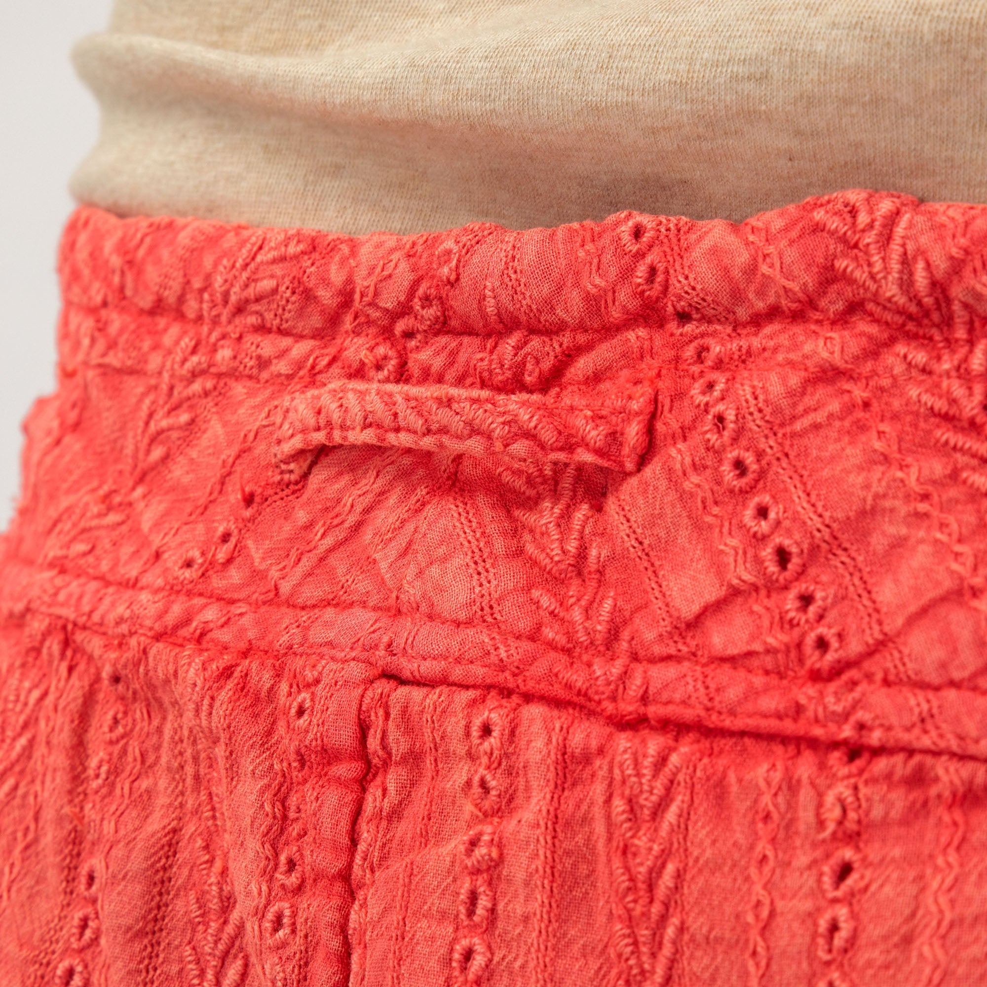 Eyelet Embroidered Relaxed Shorts - Aaria Tees Aaria Tees