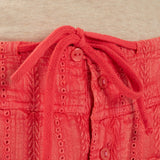 Eyelet Embroidered Relaxed Shorts - Aaria Tees Aaria Tees