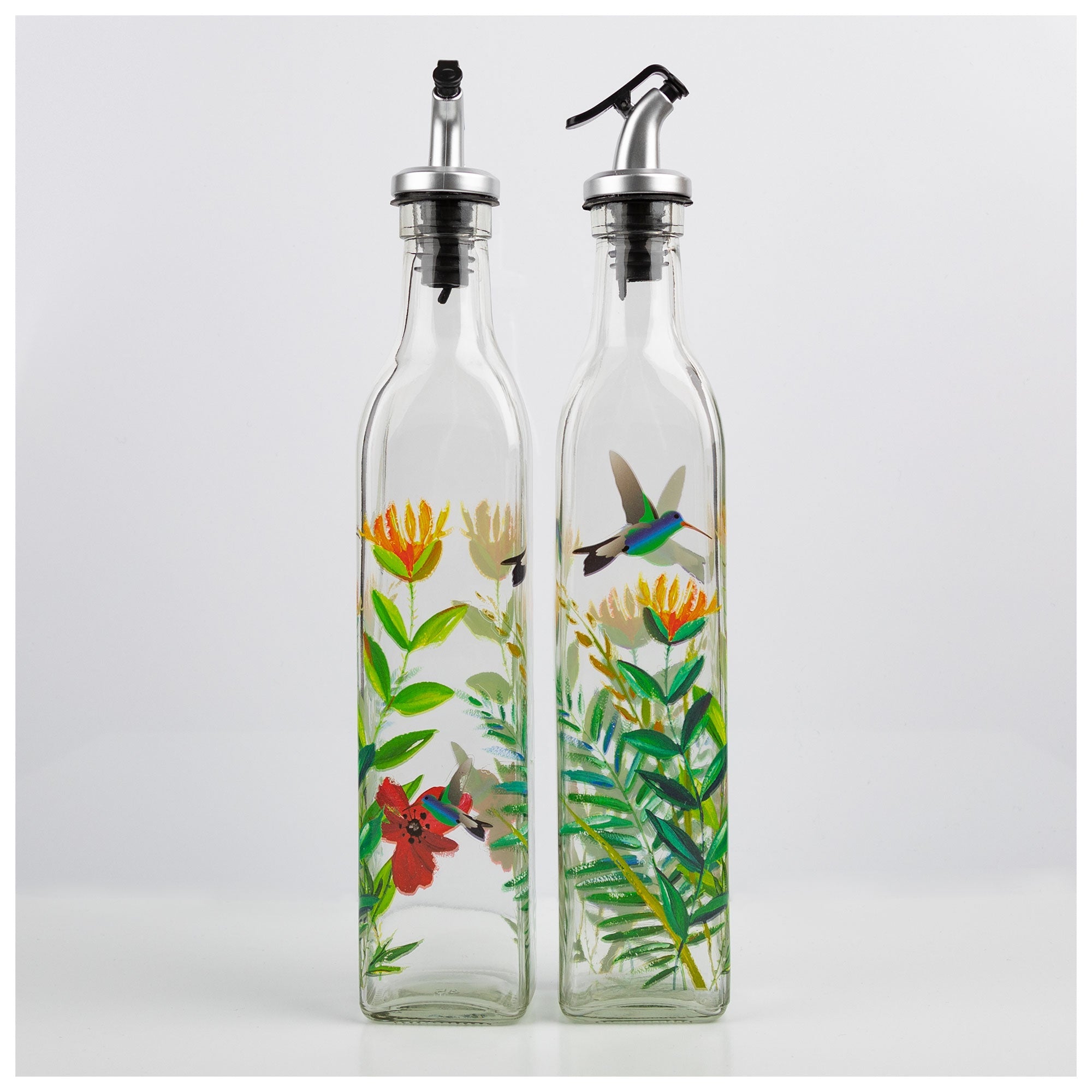 Floral Hummingbird Oil & Vinegar Set - Aaria Tees Aaria Tees