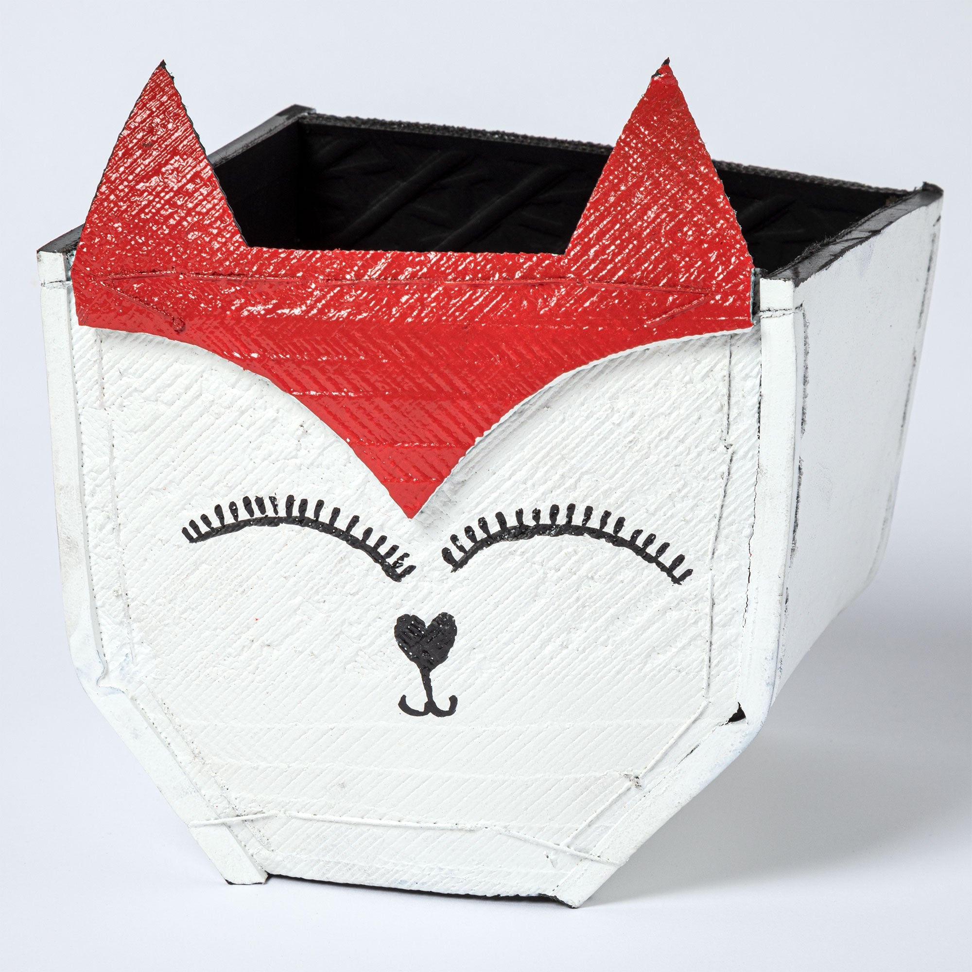 Hand Painted Upcycled Fox Planter - Aaria Tees Aaria Tees