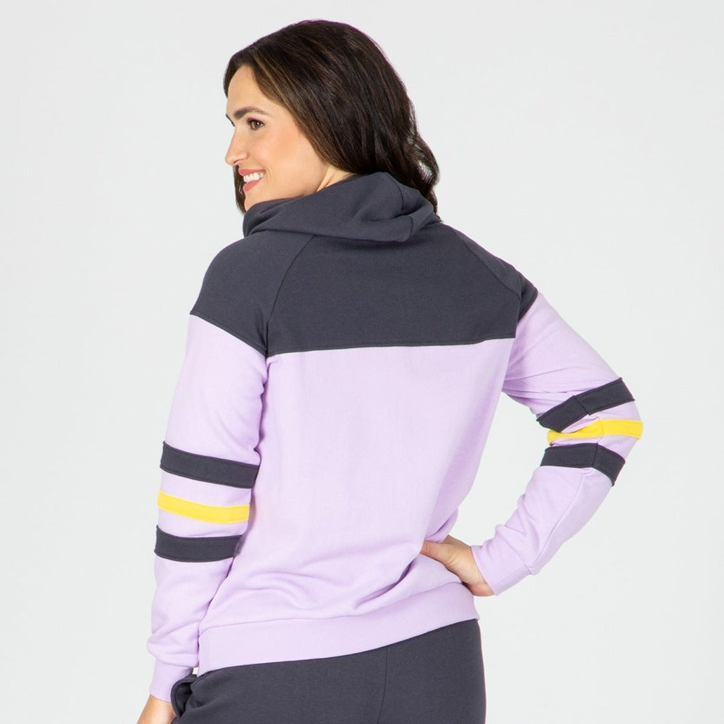 Paw Stripe Crossover Applique Hoodie - Aaria Tees Aaria Tees