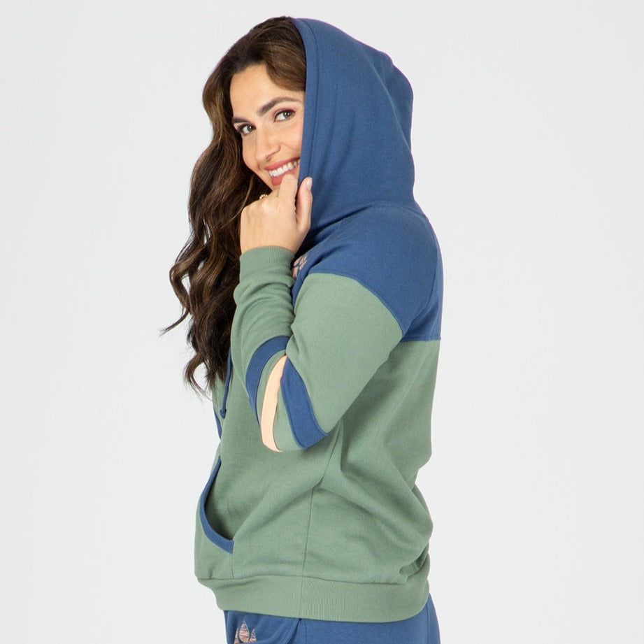Paw Stripe Crossover Applique Hoodie - Aaria Tees Aaria Tees