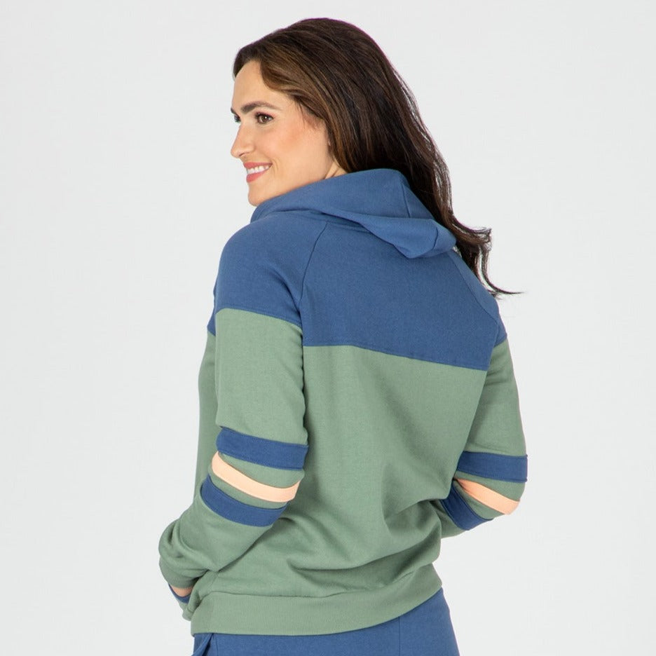 Paw Stripe Crossover Applique Hoodie - Aaria Tees Aaria Tees