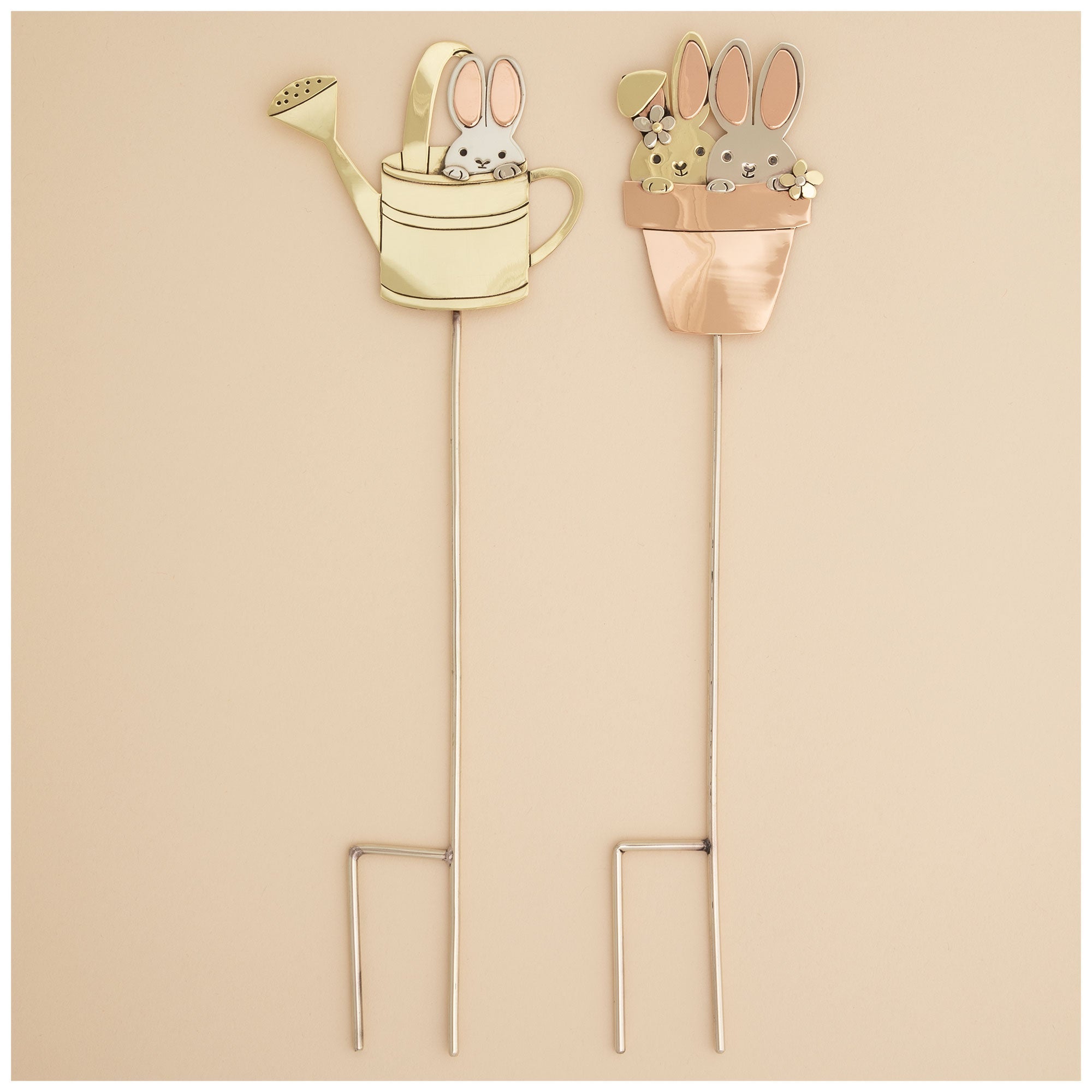 Sweet Bunnies Mixed Metal Plant Stake - Aaria Tees Aaria Tees