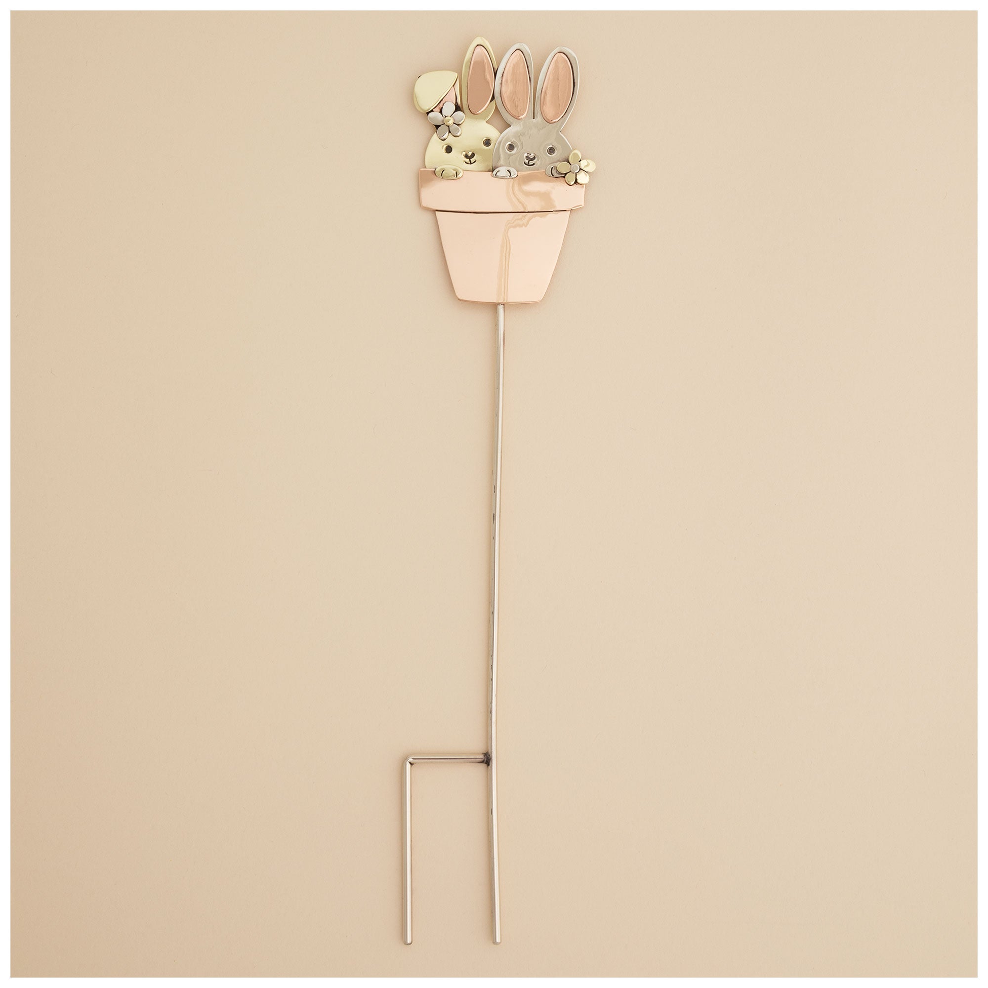 Sweet Bunnies Mixed Metal Plant Stake - Aaria Tees Aaria Tees