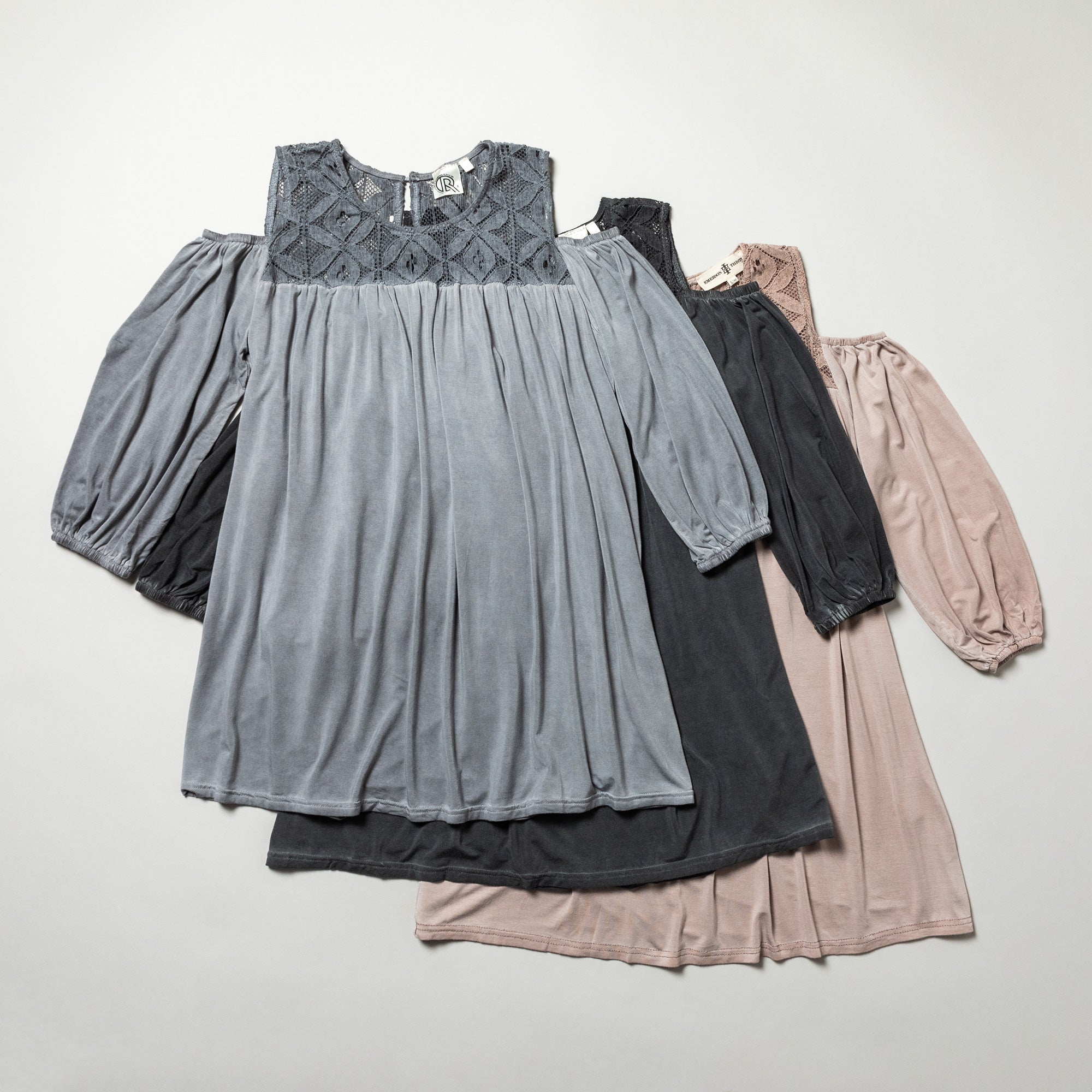 Cold Shoulder Juliet Sleeve Top - Aaria Tees Aaria Tees