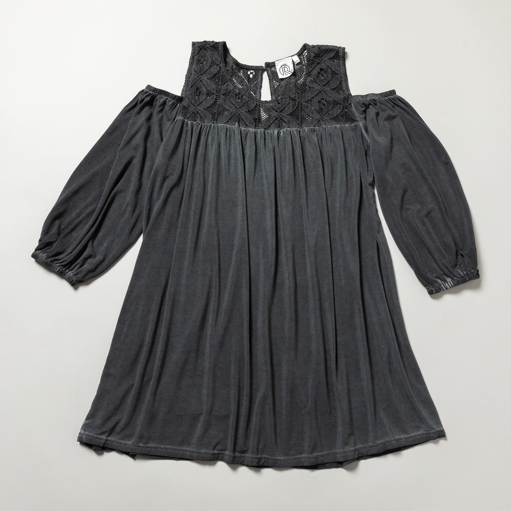 Cold Shoulder Juliet Sleeve Top - Aaria Tees Aaria Tees