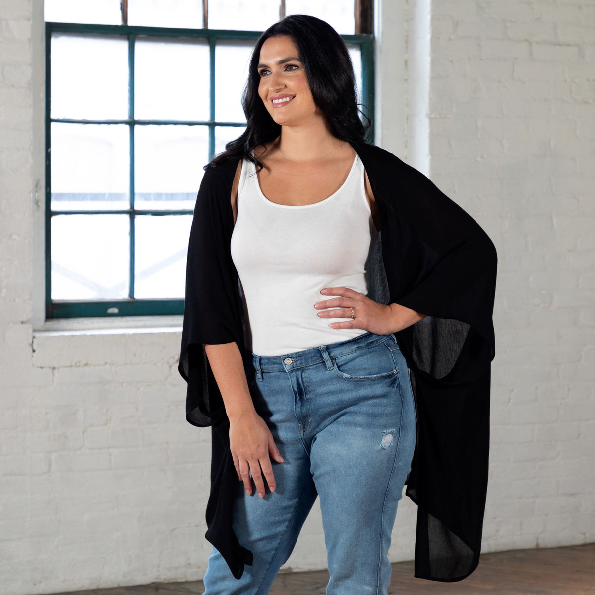 Comfy Sheer Kimono Cover-Up - Aaria Tees