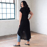Short Sleeve Sheer Duster Cardigan - Aaria Tees Aaria Tees