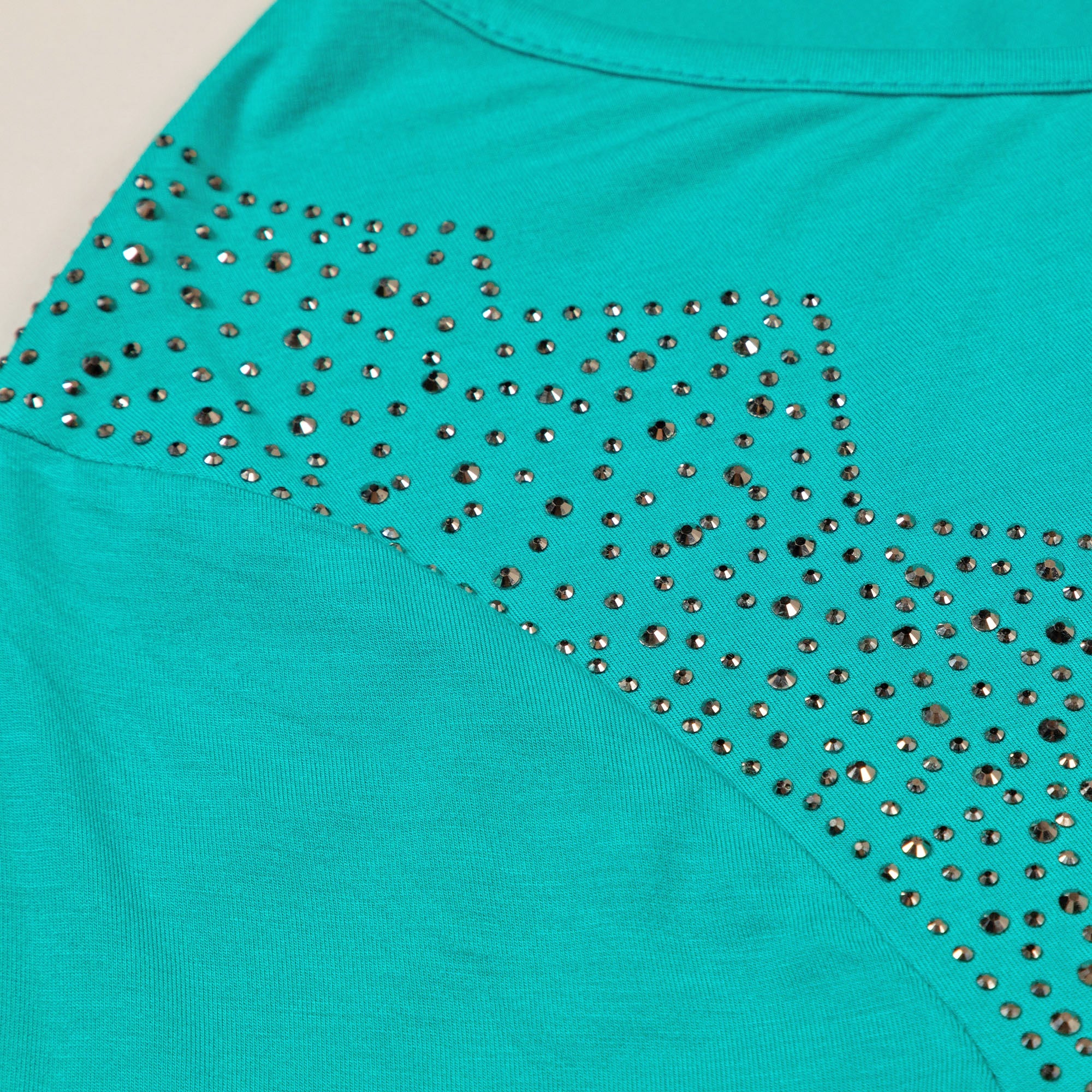 Twist Tie-Front Short Sleeve Dress with Rhinestones - Aaria Tees Aaria Tees