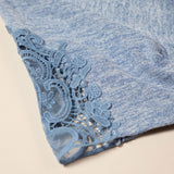 Tie Knot Lace Short Sleeve Shirt - Aaria Tees Aaria Tees