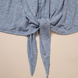 Tie Knot Lace Short Sleeve Shirt - Aaria Tees Aaria Tees