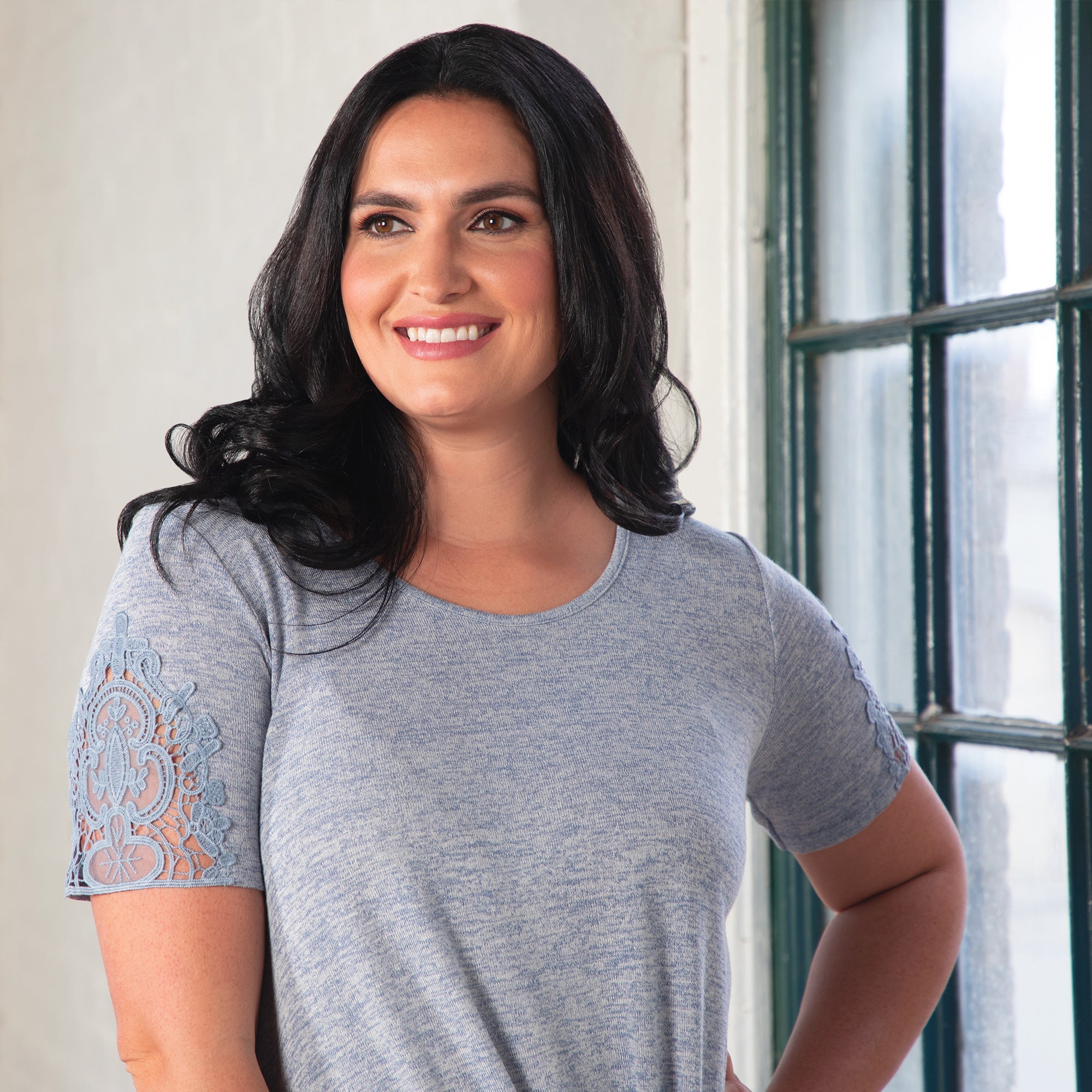 Tie Knot Lace Short Sleeve Shirt - Aaria Tees Aaria Tees