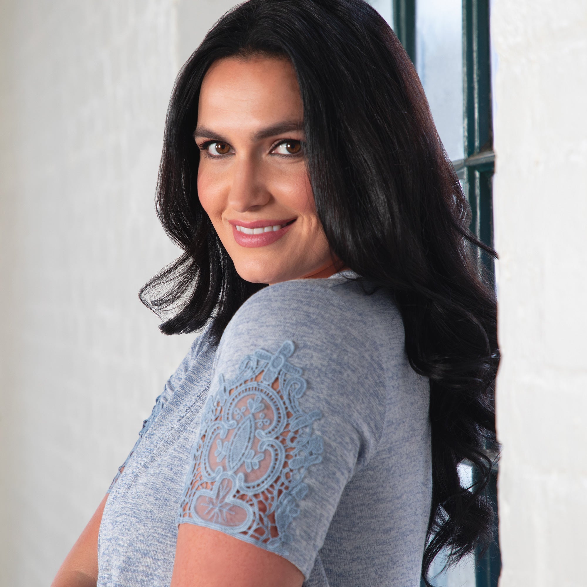 Tie Knot Lace Short Sleeve Shirt - Aaria Tees Aaria Tees