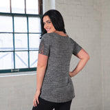 Tie Knot Lace Short Sleeve Shirt - Aaria Tees Aaria Tees