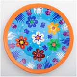 Hand Painted Paws & Flowers Decorative Ceramic Plate - Aaria Tees Aaria Tees