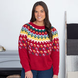 Nordic Paw Print Knitted Sweater - Aaria Tees Aaria Tees