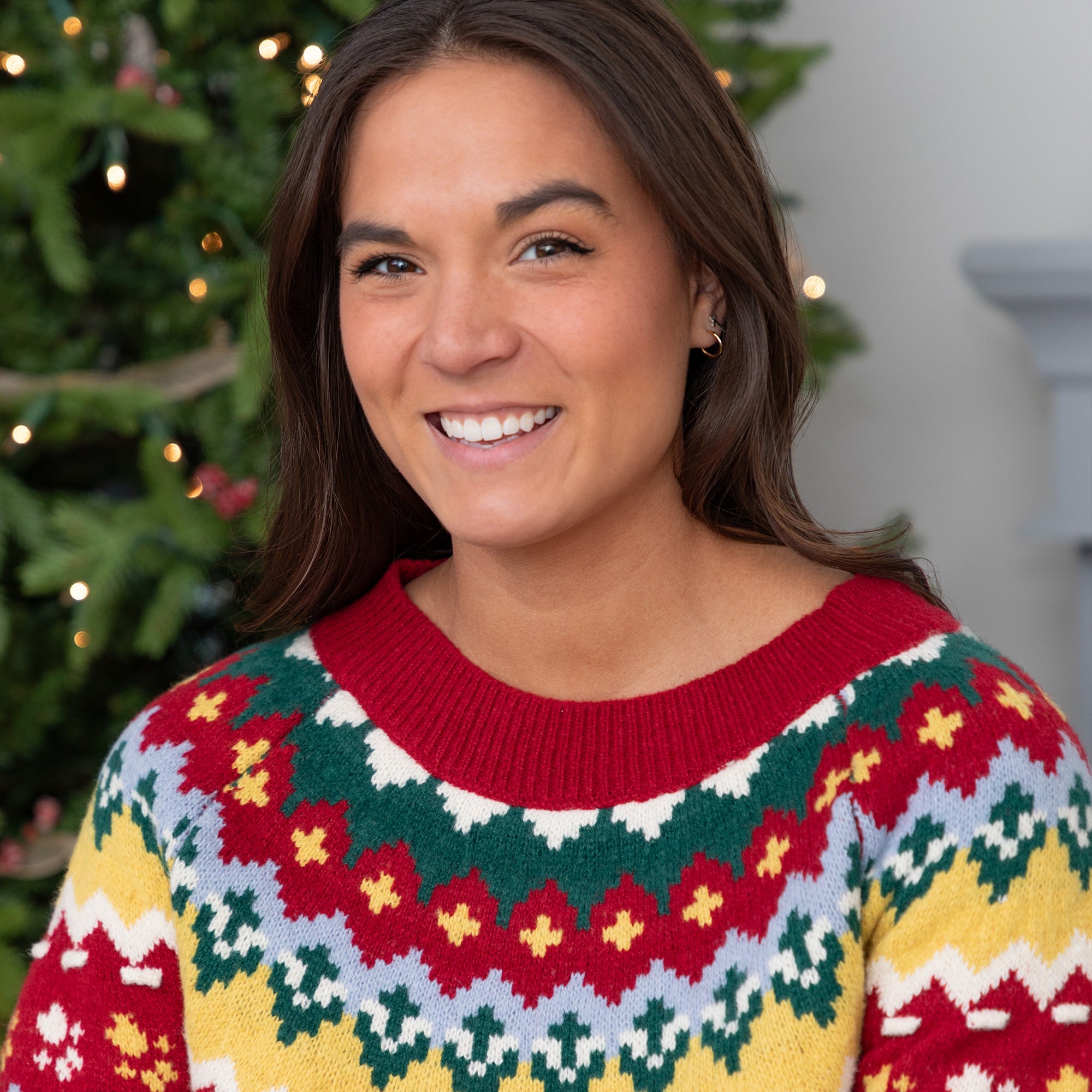 Nordic Paw Print Knitted Sweater - Aaria Tees Aaria Tees