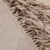 Oversized Vegan Leather Wrap with Fringe - Aaria Tees Aaria Tees