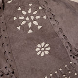 Oversized Vegan Leather Wrap with Fringe - Aaria Tees Aaria Tees