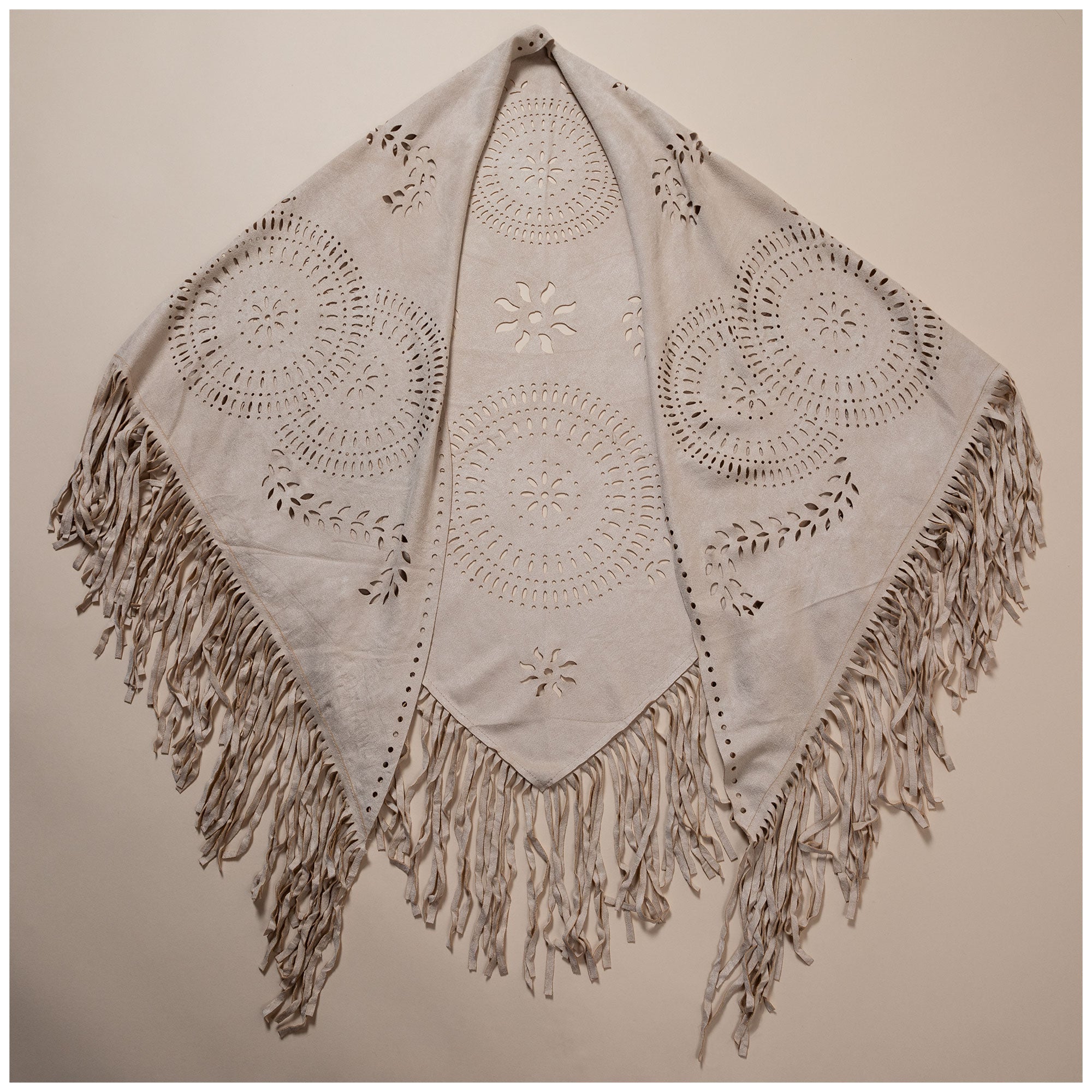 Oversized Vegan Leather Wrap with Fringe - Aaria Tees Aaria Tees