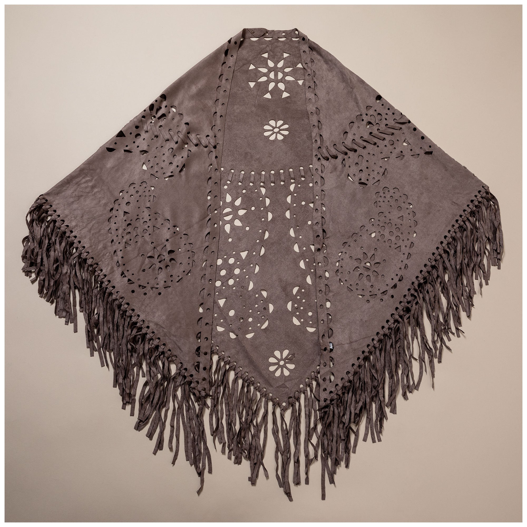 Oversized Vegan Leather Wrap with Fringe - Aaria Tees Aaria Tees