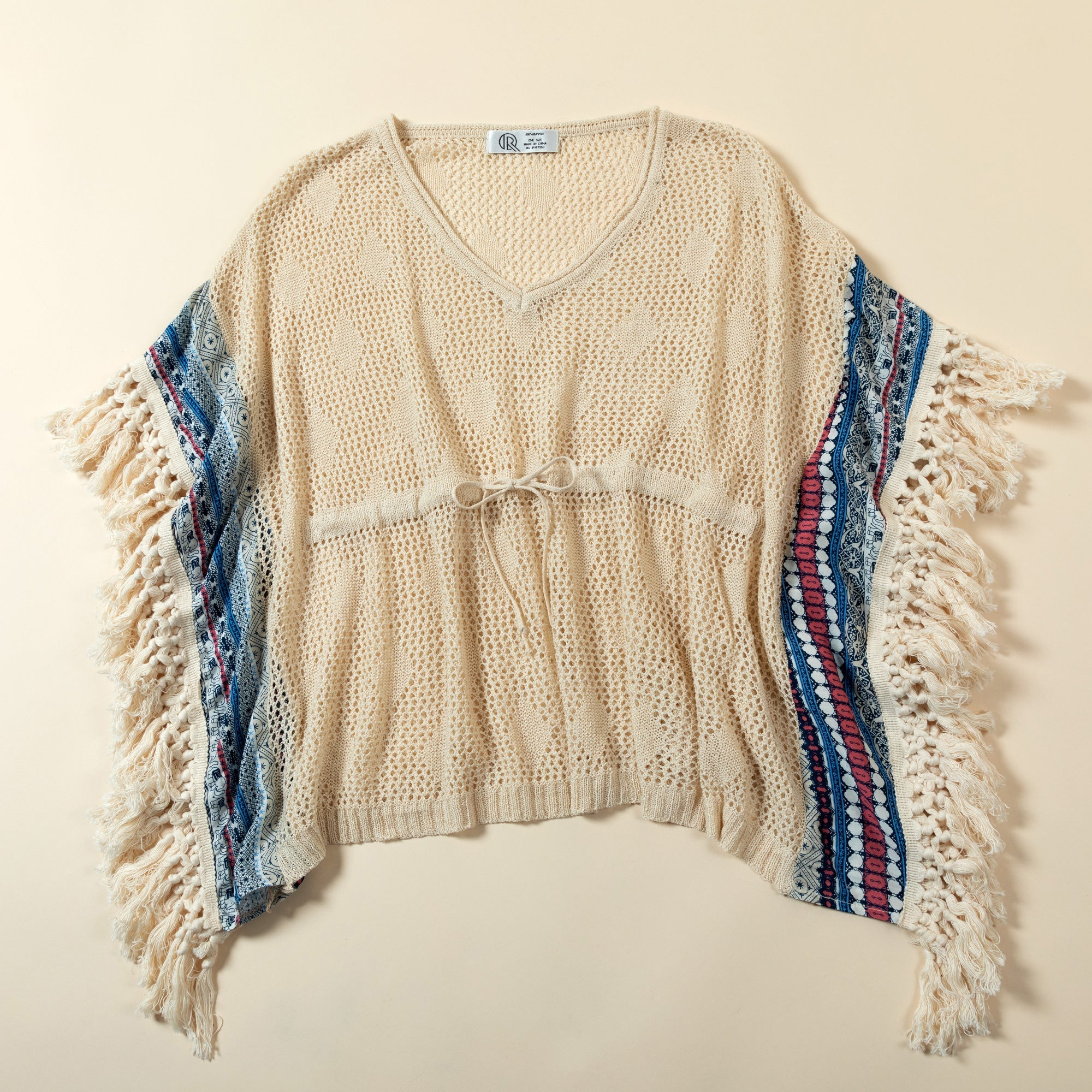 Open Weave Crochet Top with Fringe - Aaria Tees Aaria Tees