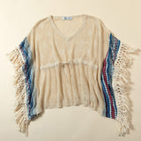 Open Weave Crochet Top with Fringe - Aaria Tees Aaria Tees