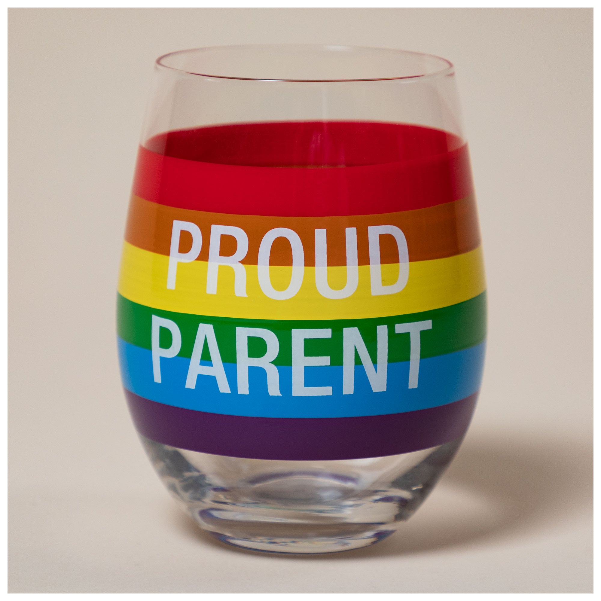 Proud Parent Stemless Wine Glass - Aaria Tees Aaria Tees